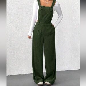 Green Corduroy Overalls